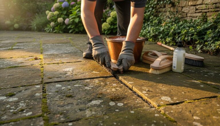 cleaning and restoring stone patios