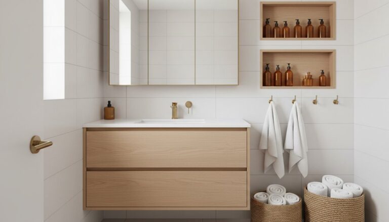 maximize small bathroom storage