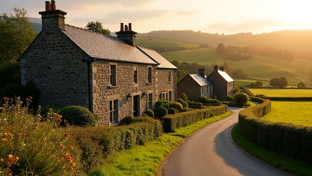 rural charm meets modern comfort with countryside cottages or stone farmhouses
